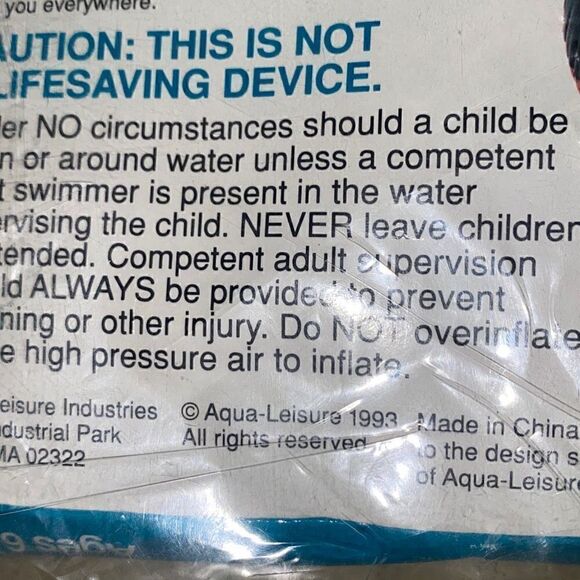 Vintage AQUA New Pool Float 3 Kid Float Triple the Fun Giant Queen Merry Float a - Picture 10 of 11